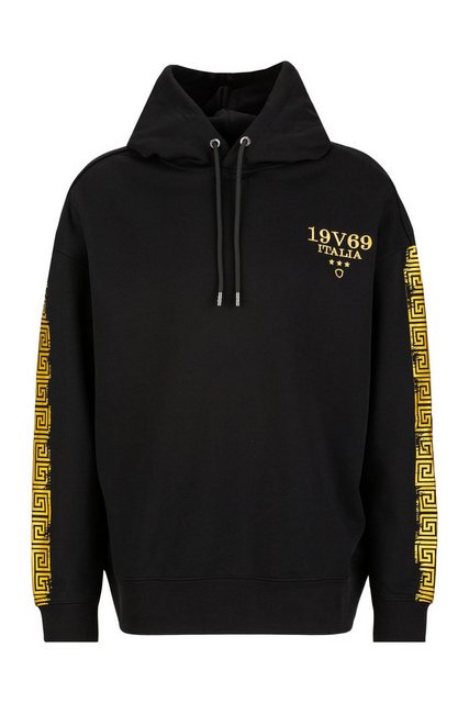 19V69 ITALIA Hoodie COSMO Herren Kapuzenpullover in Schwarz mit auffälligen günstig online kaufen