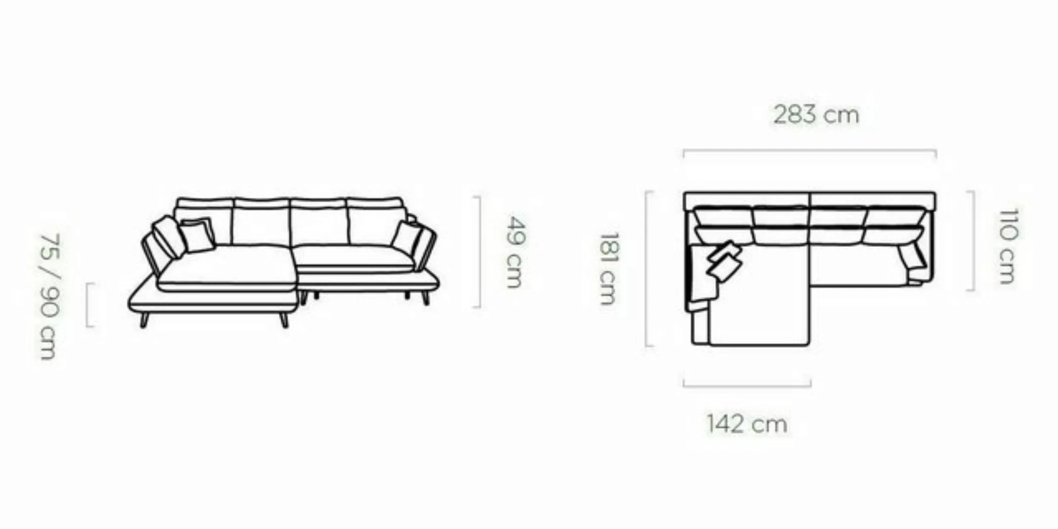 JVmoebel Ecksofa Bettfunktion Schlafsofa Ecksofa Couch Wohnlandschaft L-For günstig online kaufen