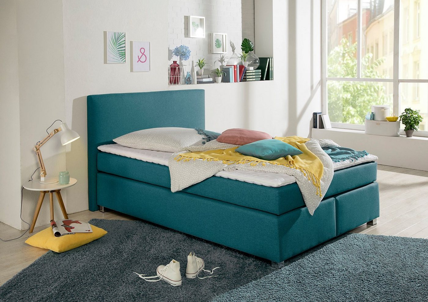 INOSIGN Boxspringbett "Eliana", inkl. Topper, in 4 Breiten, 3 Matratzenarte günstig online kaufen