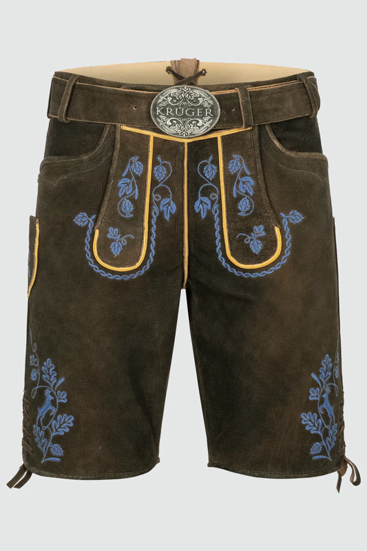 Lederhose Roland mit Gürtel günstig online kaufen