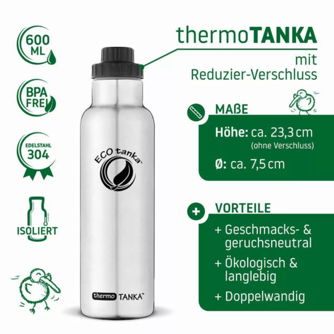 0,6l Thermotanka Isolierende Edelstahl Thermoflasche Mit Reduzier-verschlus günstig online kaufen