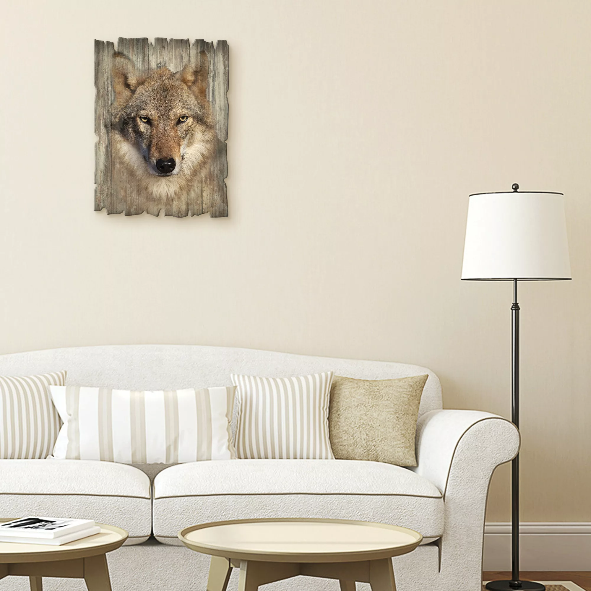 Artland Holzbild »Wolf«, Wildtiere, (1 St.) günstig online kaufen