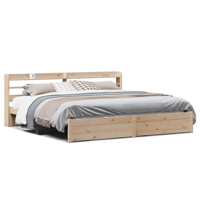 vidaXL Bett, Bettgestell mit Kopfteil ohne Matratze 180x200 cm günstig online kaufen