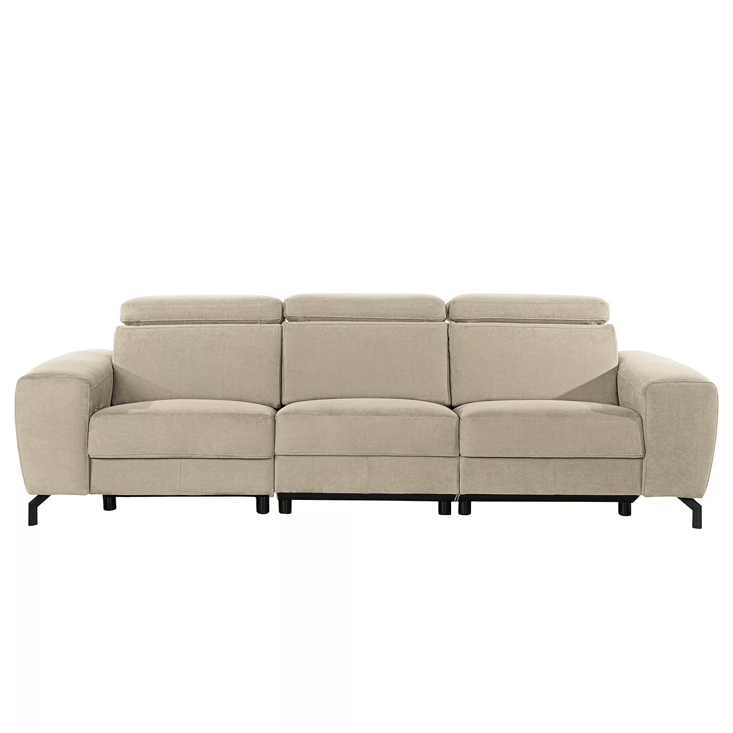 home24 loftscape Sofa Opia 3-Sitzer Granit Microfaser 265x78x108 cm günstig online kaufen