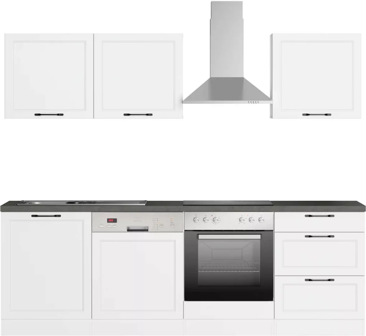 Kochstation Küchenzeile "KS-Lani, mit MDF-Fronten", Breite 240 cm, wahlweis günstig online kaufen