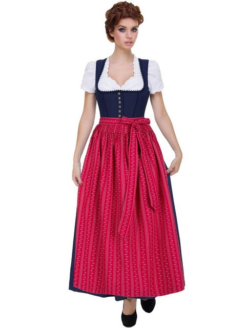 Almbock Dirndl Langes Dirndl Hannah (2-tlg) dunkelblau günstig online kaufen