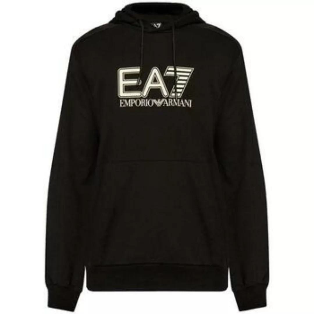 Ea7 Emporio Armani  Sweatshirt Visibility Cotton Hooded Sweatshirt Black günstig online kaufen