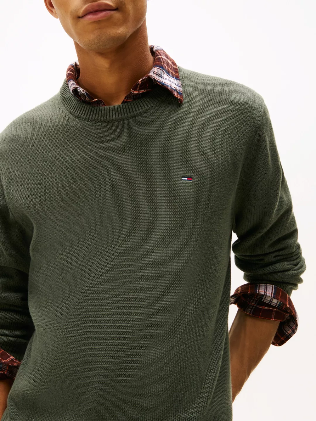 Tommy Jeans Rundhalspullover, Slim fit mit Rundhalsausschnitt günstig online kaufen