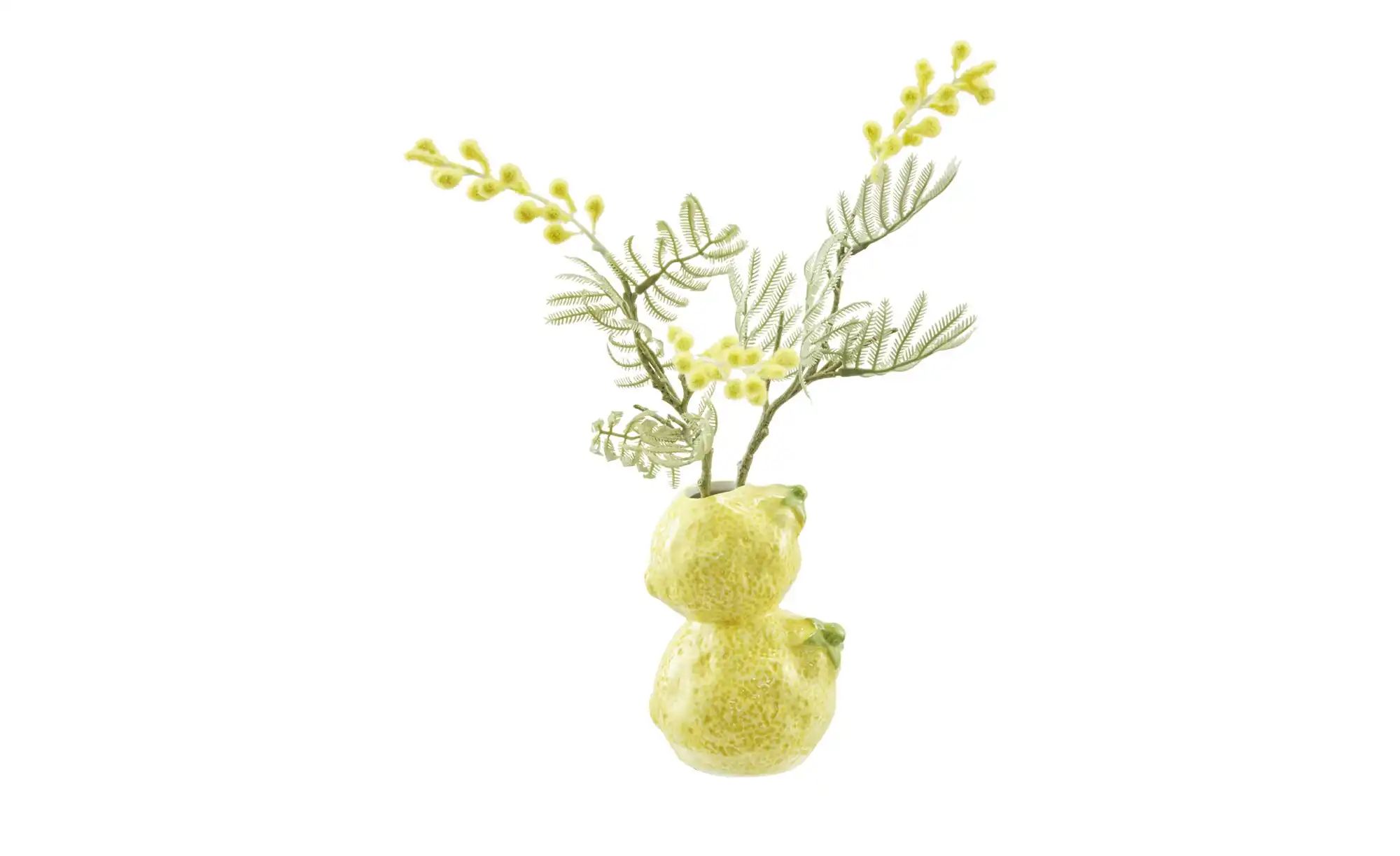 HOME STORY Vase Zitrone ¦ gelb ¦ Dolomite ¦ Maße (cm): H: 14  Ø: 10 Accesso günstig online kaufen