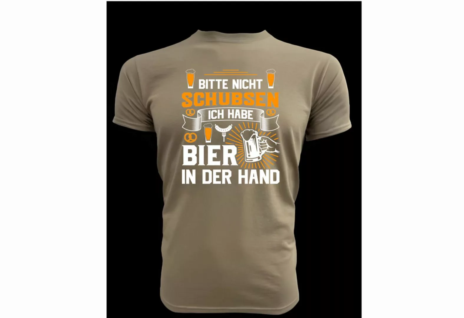 PAULGOS Print-Shirt Herren T-Shirt "Bitte nicht schubsen, ich habe Bier in günstig online kaufen