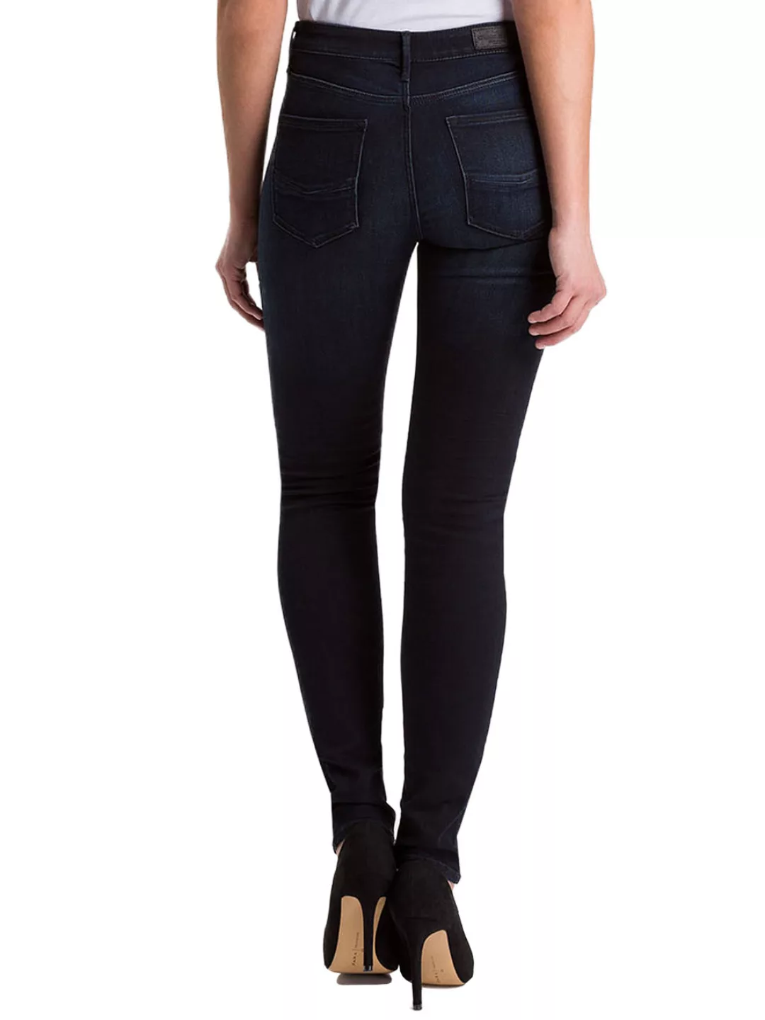 Cross Jeans Damen Jeans Alan - Skinny Fit - Blau - Blue Black günstig online kaufen