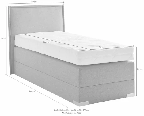Westfalia Schlafkomfort Boxspringbett, mit Kaltschaum- oder Federkernmatrat günstig online kaufen