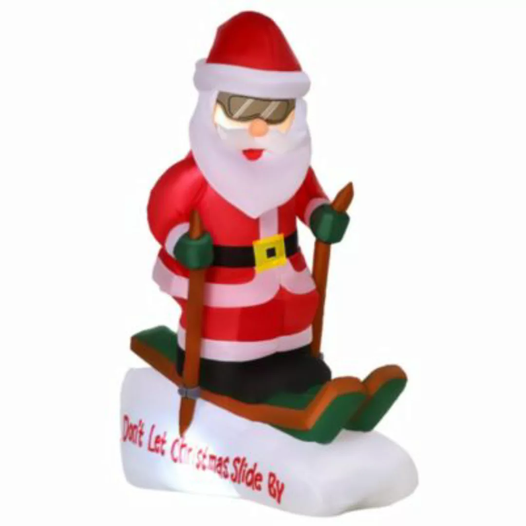HOMCOM Aufblasbarer Weihnachtsmann auf Schlitten mit Beleuchtung mehrfarbig günstig online kaufen