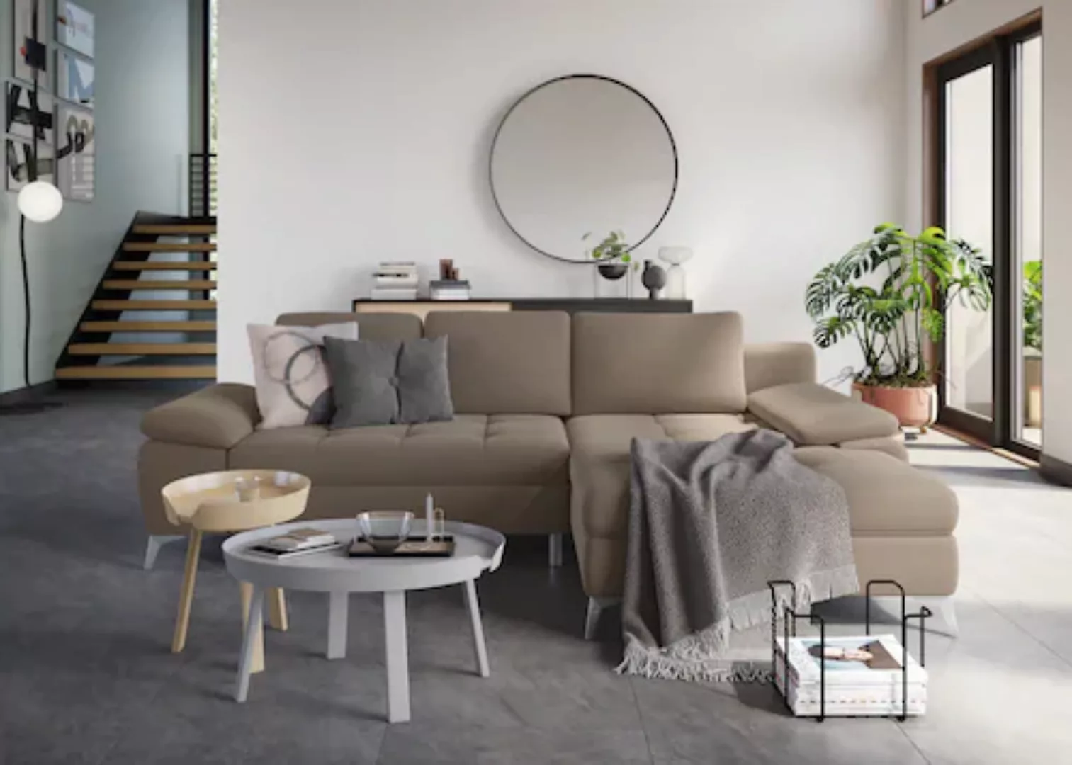 sit&more Ecksofa »Latigo L-Form«, mit Recamiere, wahlweise mit Bettfunktion günstig online kaufen