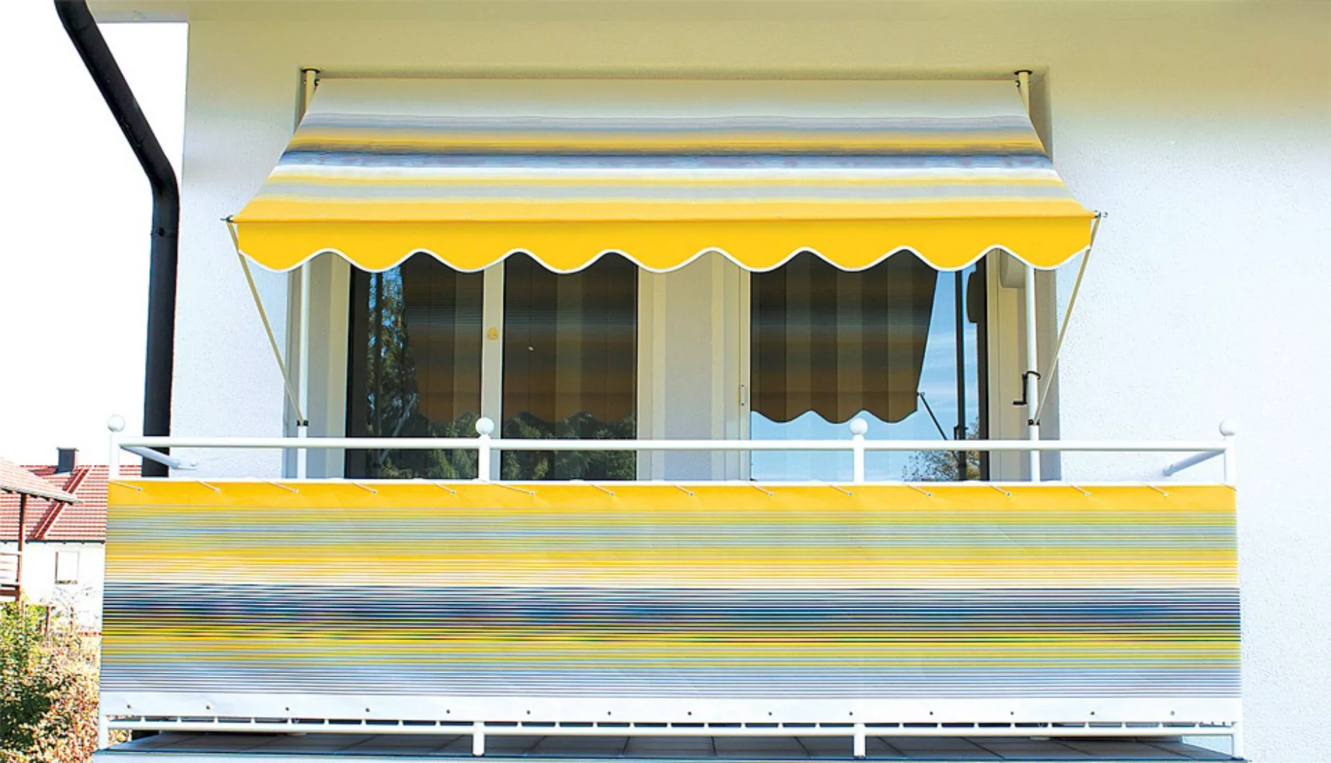 Angerer Freizeitmöbel Klemmmarkise, gelb-grau, Ausfall: 150 cm, versch. Bre günstig online kaufen