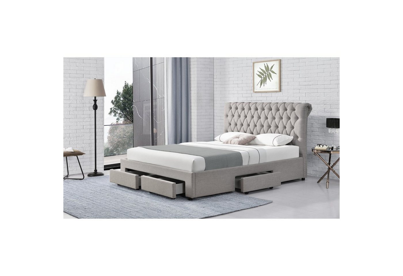 HTI-Line Bett Bett Claire 140 (Stück, 1-tlg., 1x Bett Claire 140 mit Latten günstig online kaufen