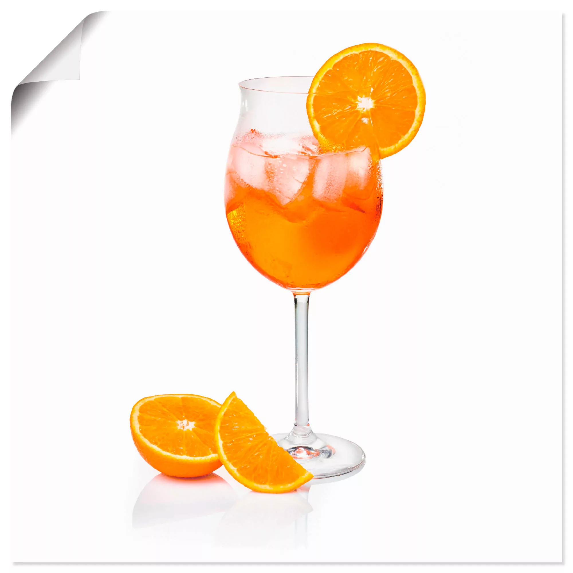 Artland Wandbild "Aperol Spritz mit einer Scheibe Orange", Getränke, (1 St. günstig online kaufen