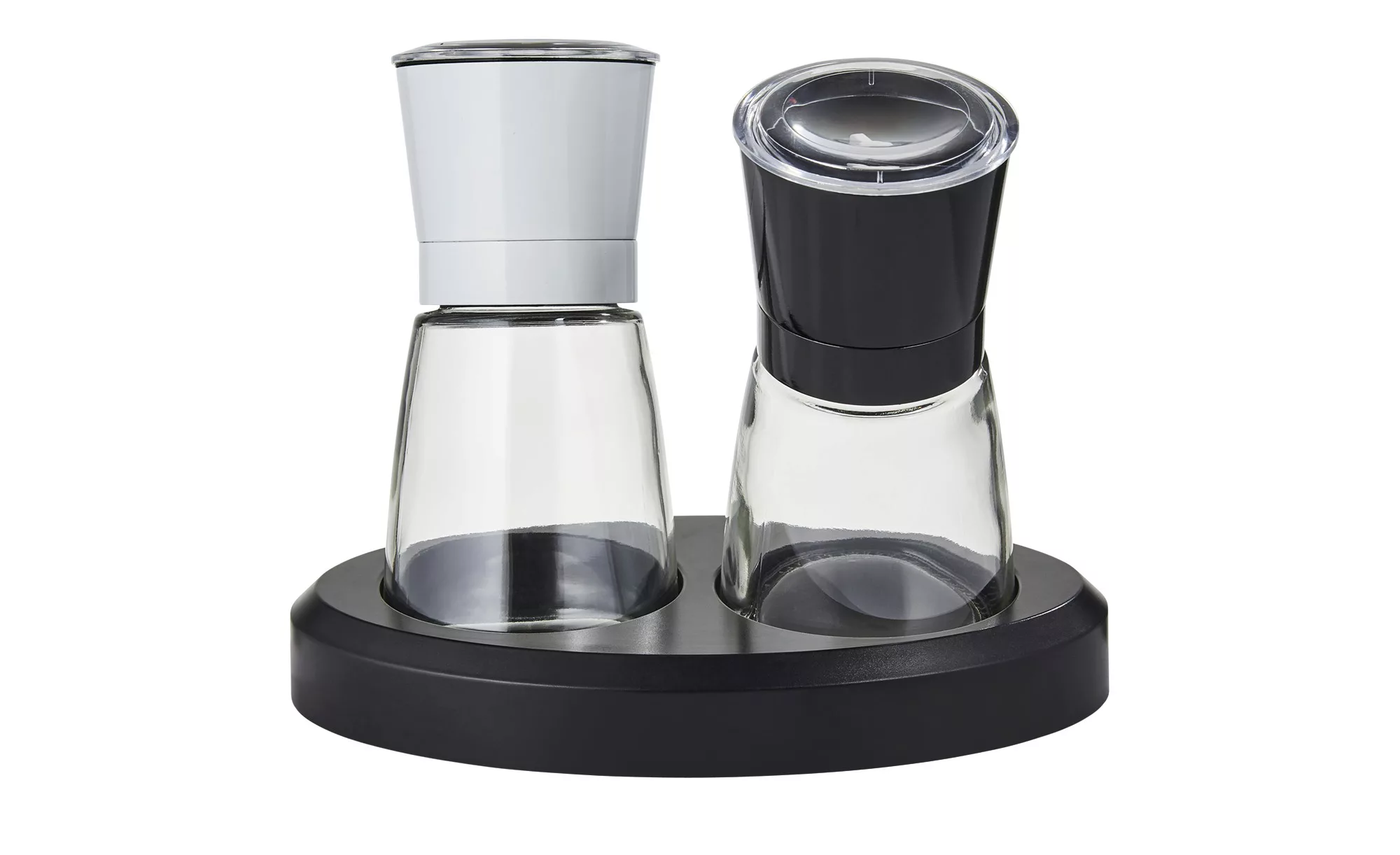 KHG Salz- und Pfeffermühlen-Set - schwarz - Kunststoff, Glas - 12 cm - 14 c günstig online kaufen