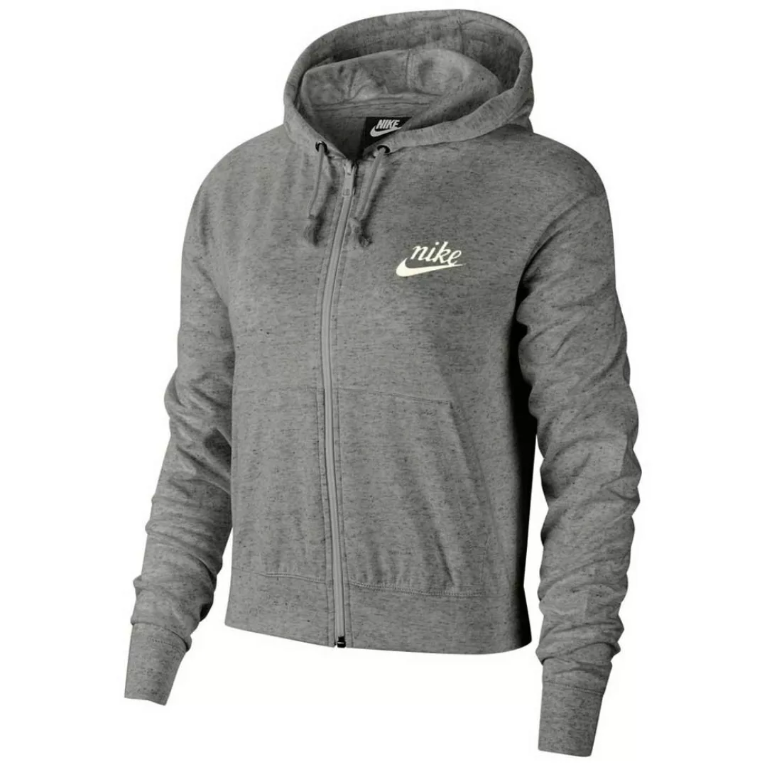 Nike Sportswear Gym Vintage Sweatshirt Mit Reißverschluss L Dark Grey Heath günstig online kaufen