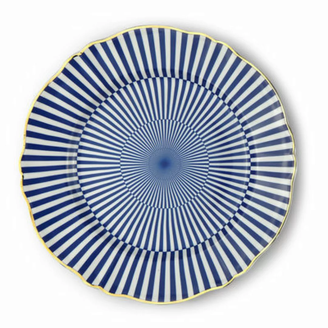 Teller Arcano keramik blau weiß / Ø 26,5 cm - Bitossi Home - Blau günstig online kaufen