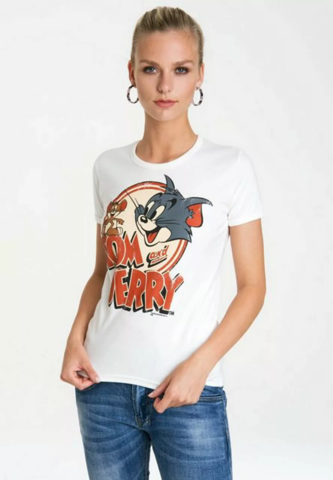 LOGOSHIRT T-Shirt Tom & Jerry-Logo mit lizenziertem Originaldesign günstig online kaufen