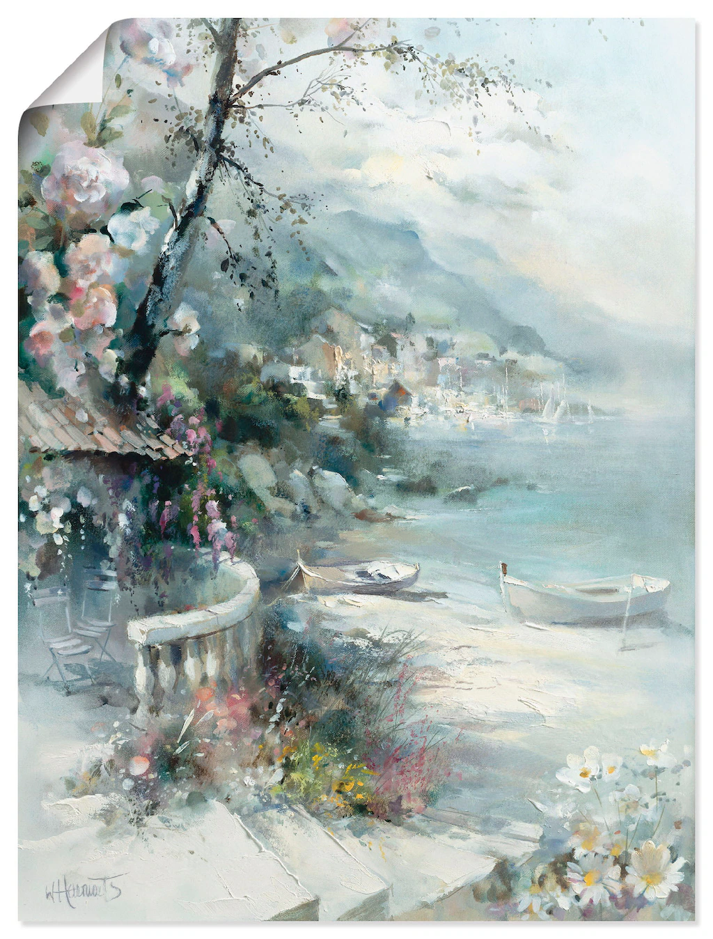 Artland Wandbild »Buchtseite I«, Küste, (1 St.), als Leinwandbild, Poster, günstig online kaufen