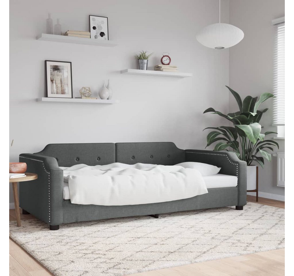 vidaXL Gästebett Tagesbett Hellgrau 90x200 cm Stoff Gästebett Gästecouch Gä günstig online kaufen