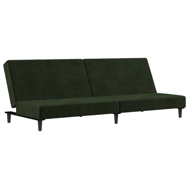 vidaXL Sofa Schlafsofa 2-Sitzer Dunkelgrün Samt günstig online kaufen