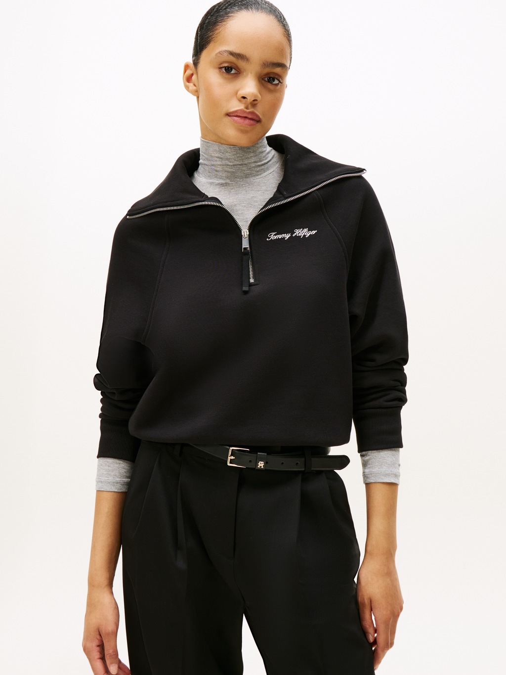 Tommy Hilfiger Sweatshirt "CLASSIC SCRIPT FLEECE HALF-ZIP" günstig online kaufen