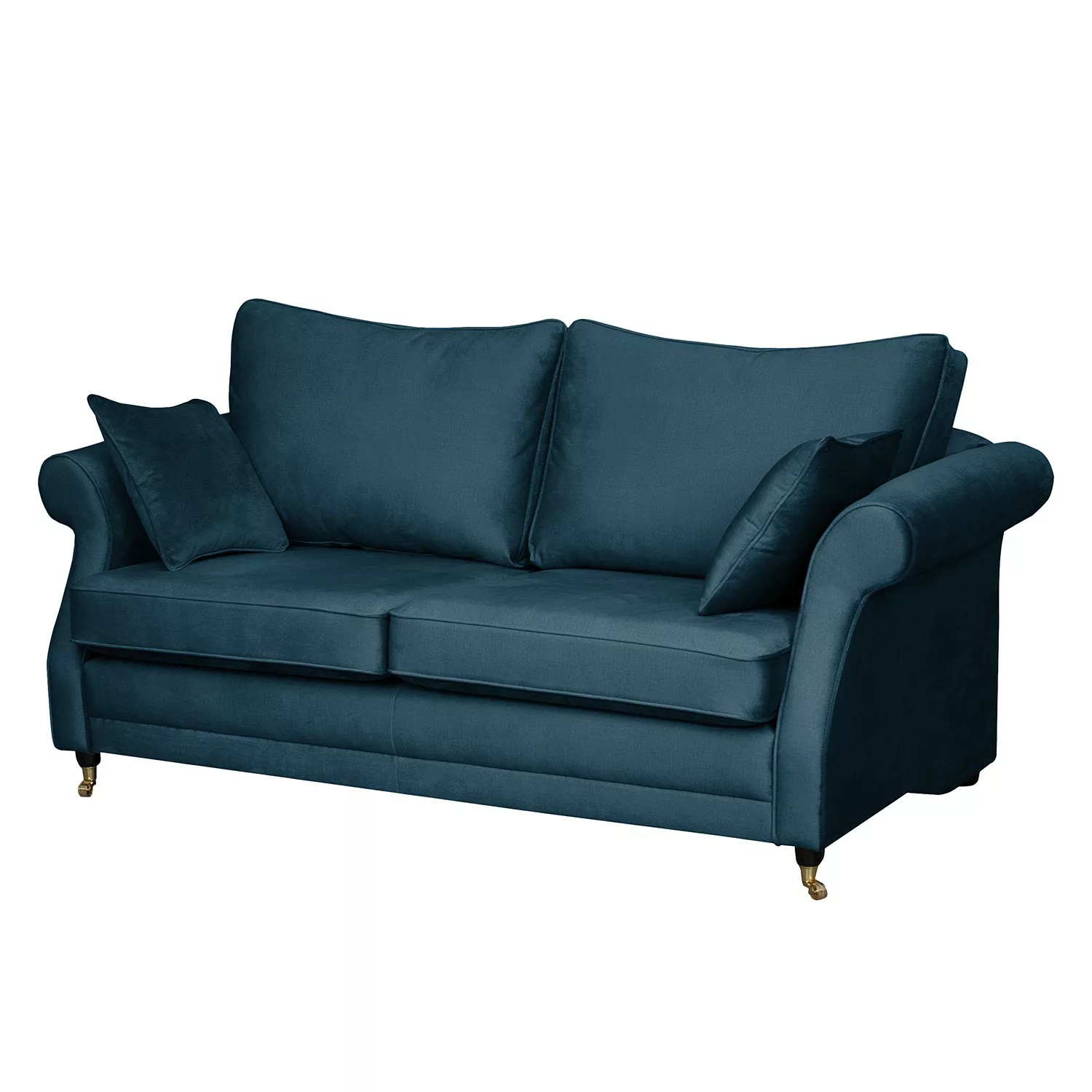 home24 Maison Belfort Sofa Killara 2-Sitzer Marineblau Samt 210x70x95 cm günstig online kaufen