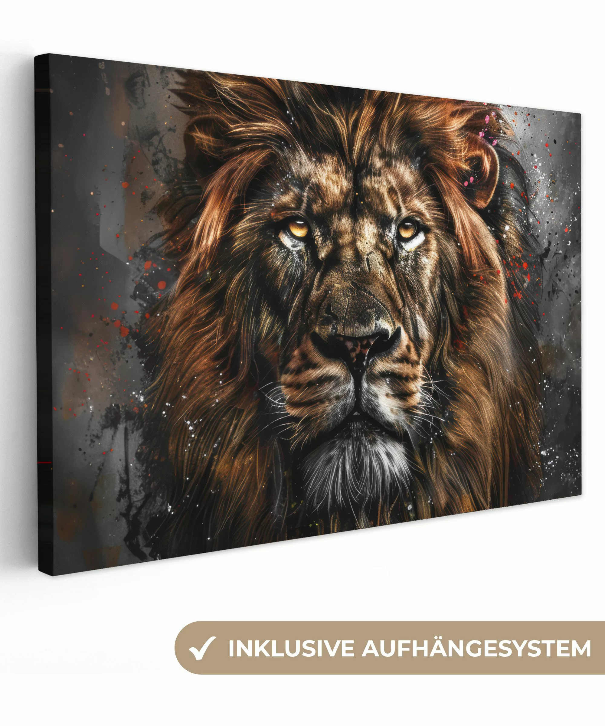 OneMillionCanvasses® Leinwandbild Löwe - Tiere - günstig online kaufen