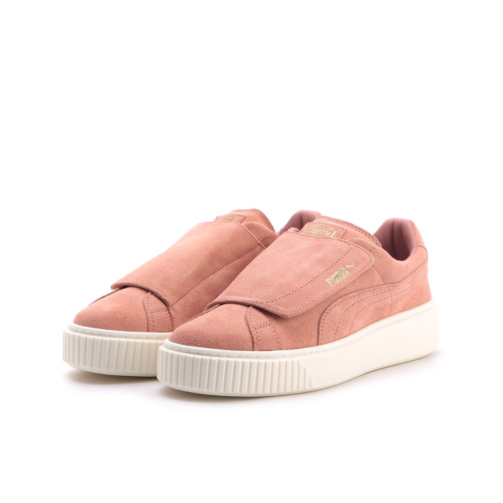 Puma Turnschuhe Suede Platform Strap EU 40 Pink / White / Or günstig online kaufen