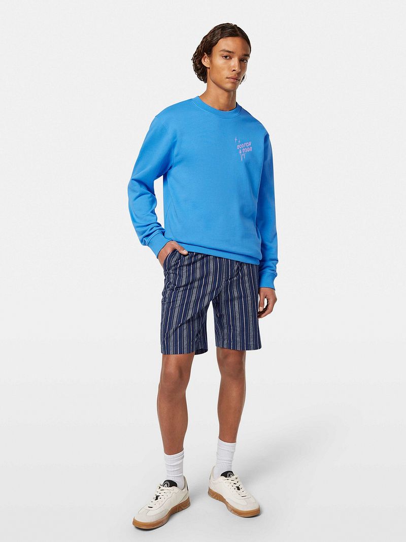 Scotch and Soda Pullover Druck Blau - Größe M günstig online kaufen
