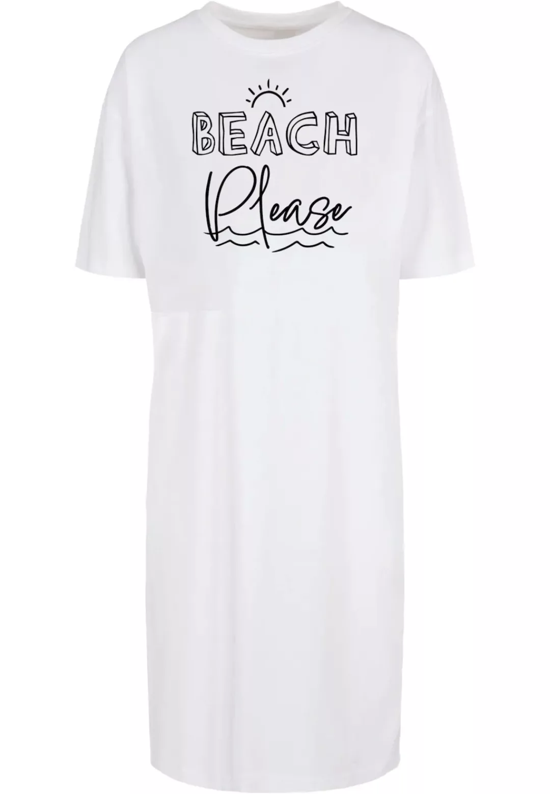 Merchcode Shirtkleid "Merchcode Damen Ladies Beach Please Oversized Slit Te günstig online kaufen