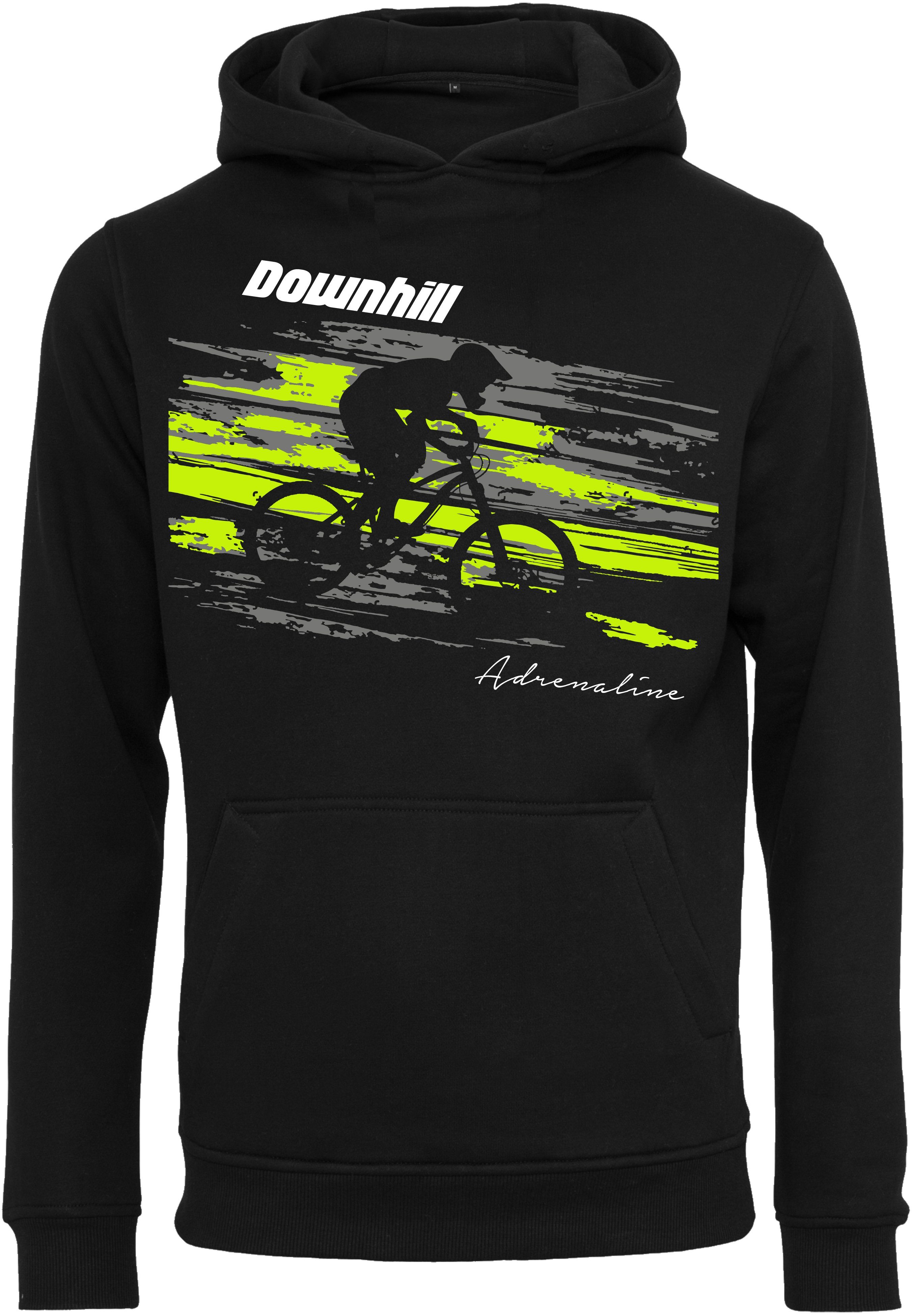 Baddery Kapuzenpullover Fahrrad Hoodie: "Downhill Adrenaline" günstig online kaufen
