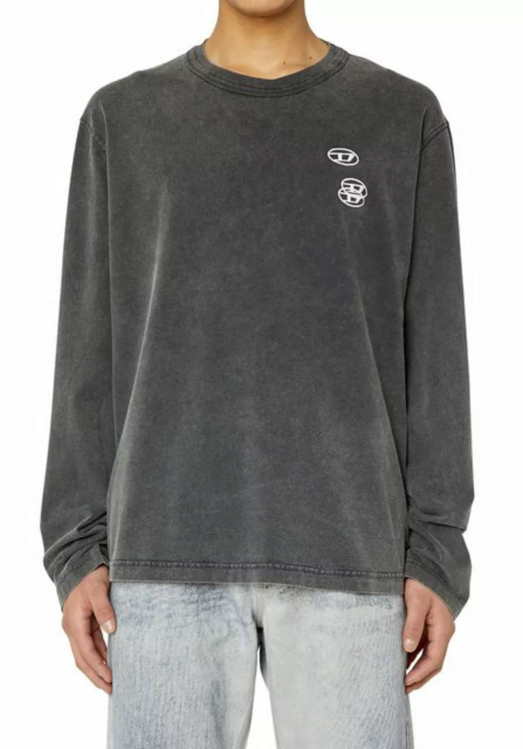 Diesel Longsleeve Diesel Herren Langarmshirt "T-Crane-Ls-Slits Maglietta" G günstig online kaufen