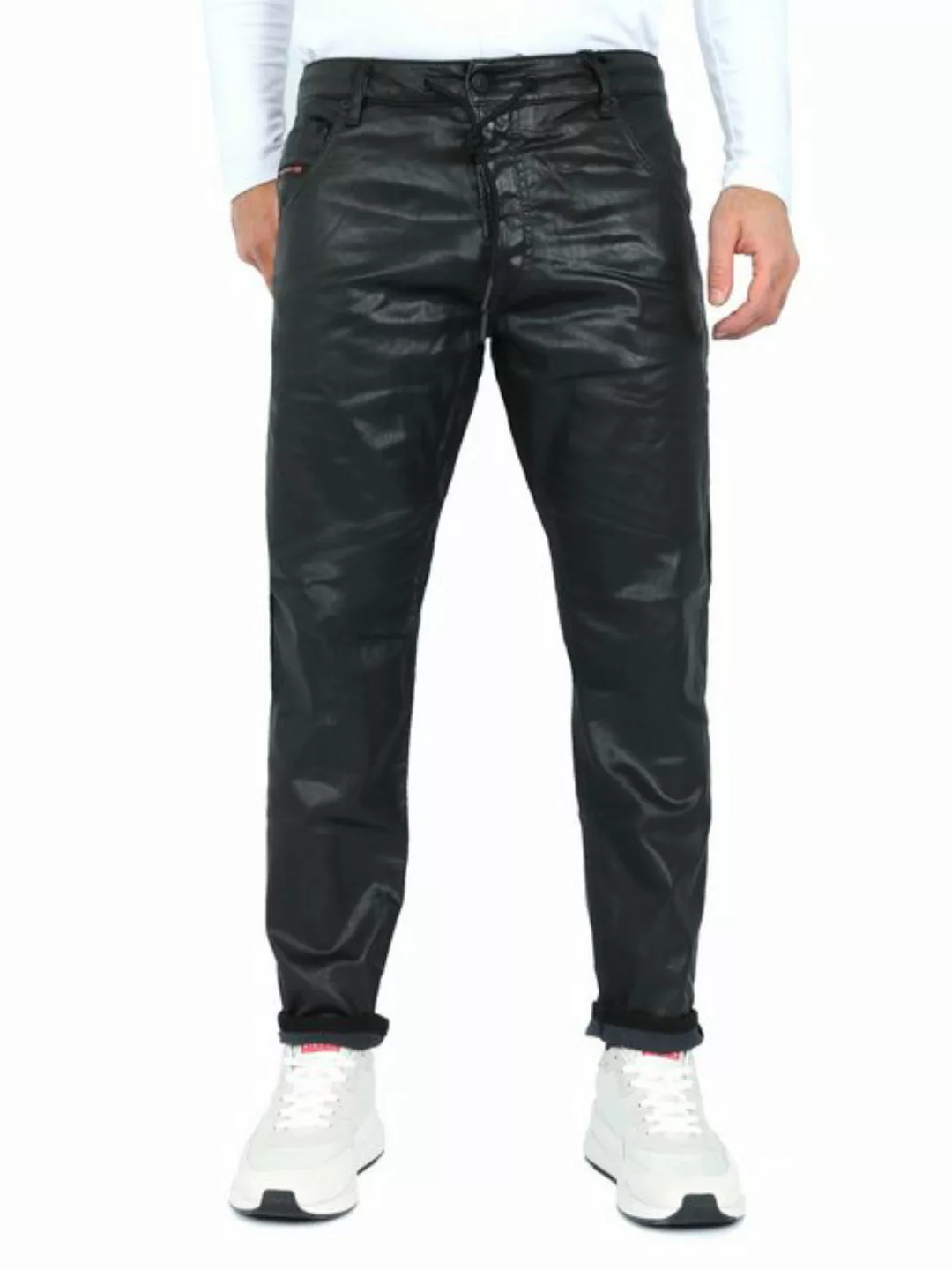 Diesel Tapered-fit-Jeans Beschichtete JoggJeans - D-Krooley-Y-Ne 0849R - Lä günstig online kaufen