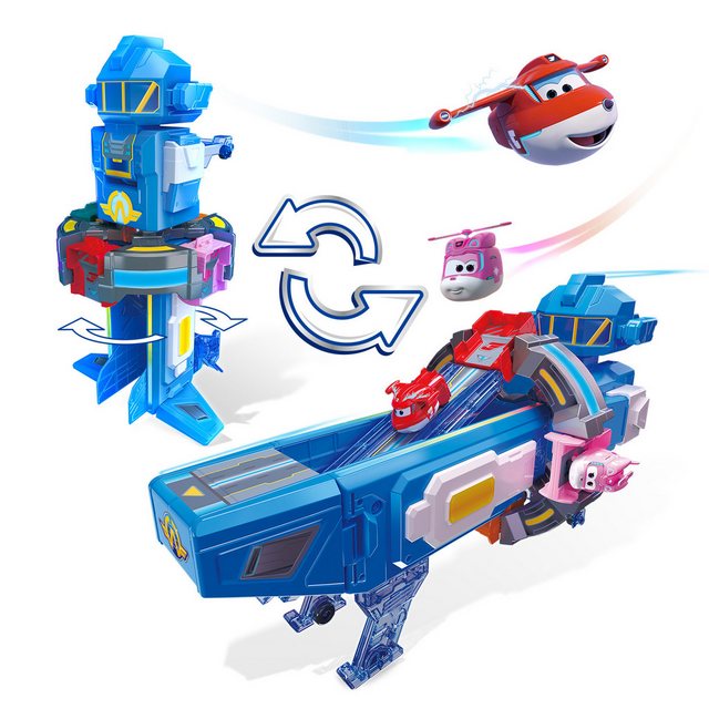 Super Wings Hörspielfigur 2-in-1 Super-Raumbasis mit Transformer-Flugzeugen günstig online kaufen