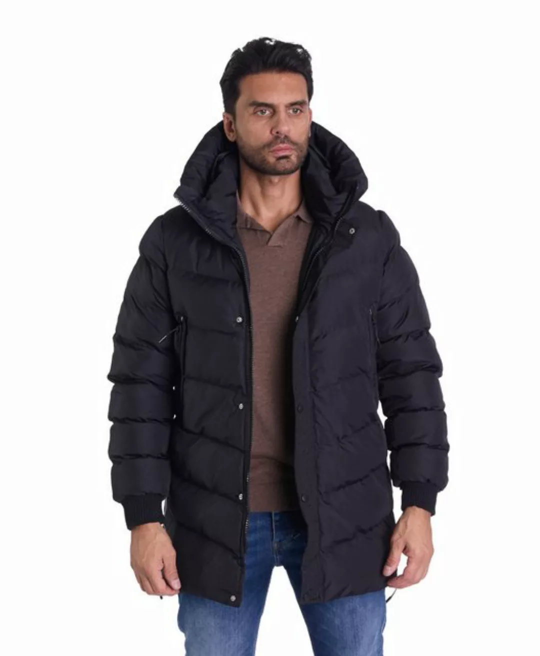 Denim Distriqt Winterjacke Herren Winter Pufferjacke Steppjacke Schwarz L günstig online kaufen