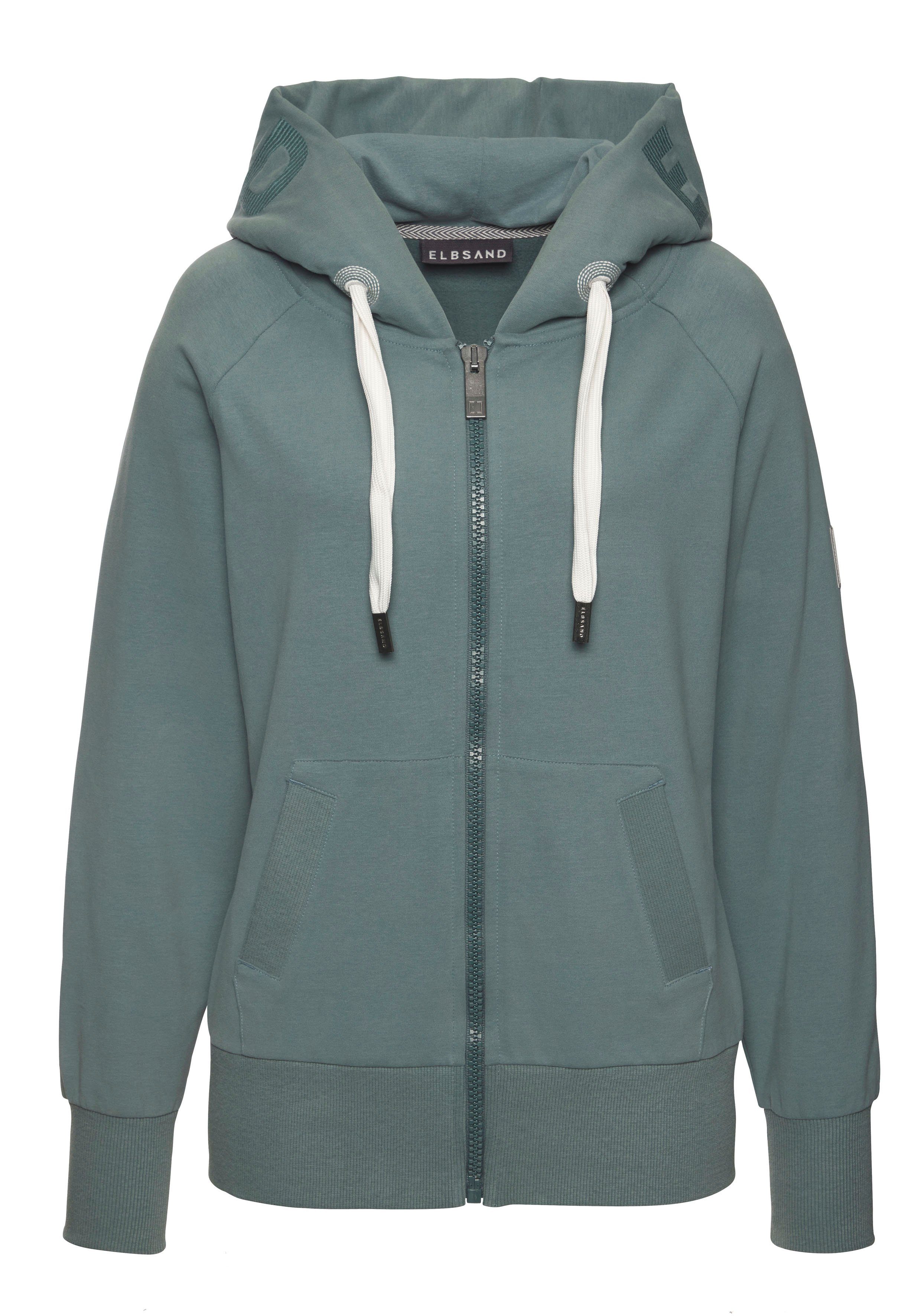 Elbsand Kapuzensweatjacke Kelda mit Logo-Stickerei an günstig online kaufen