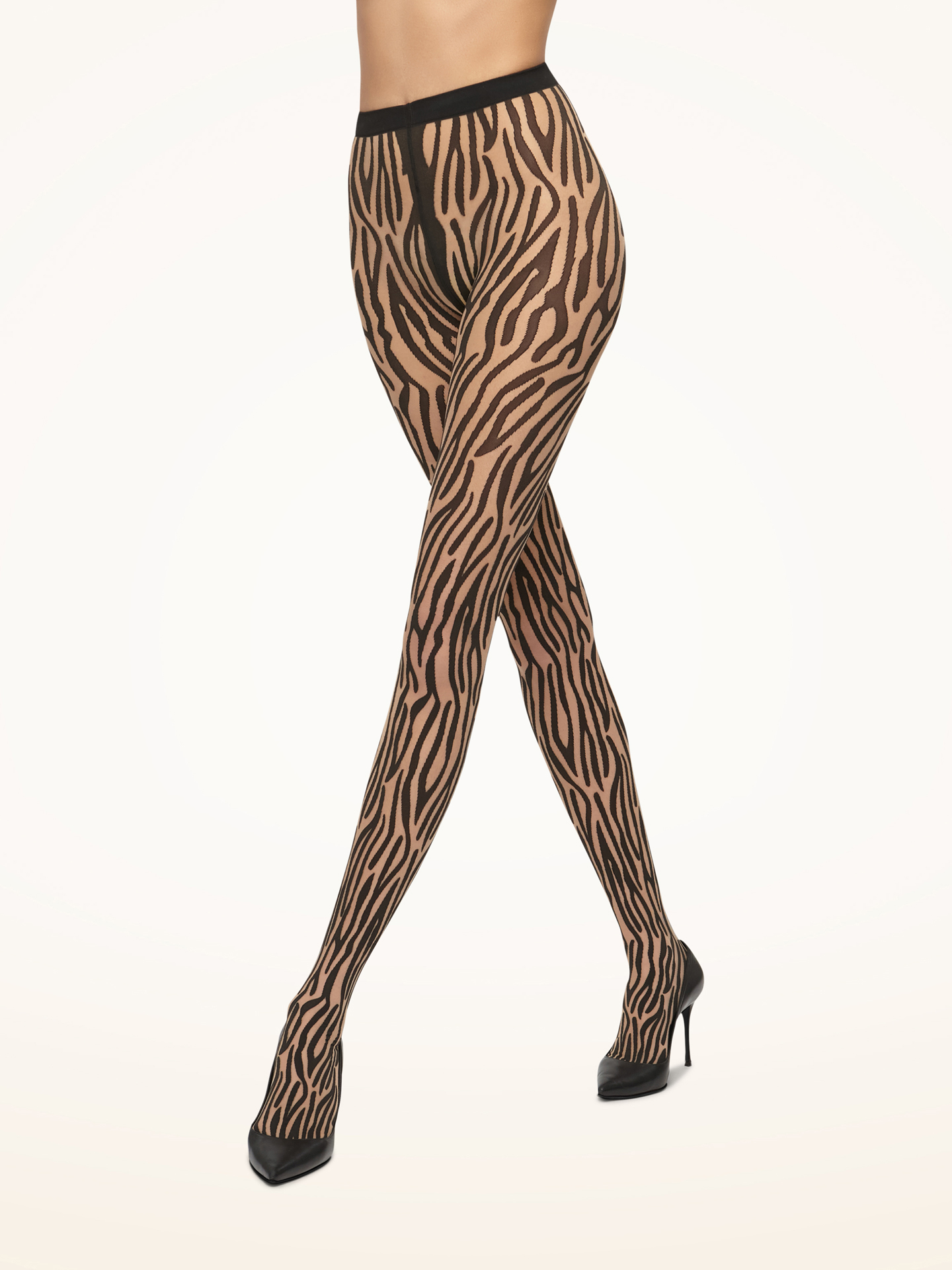 Wolford - Wilderness Tights, Frau, fairly light/black, Größe: XS günstig online kaufen