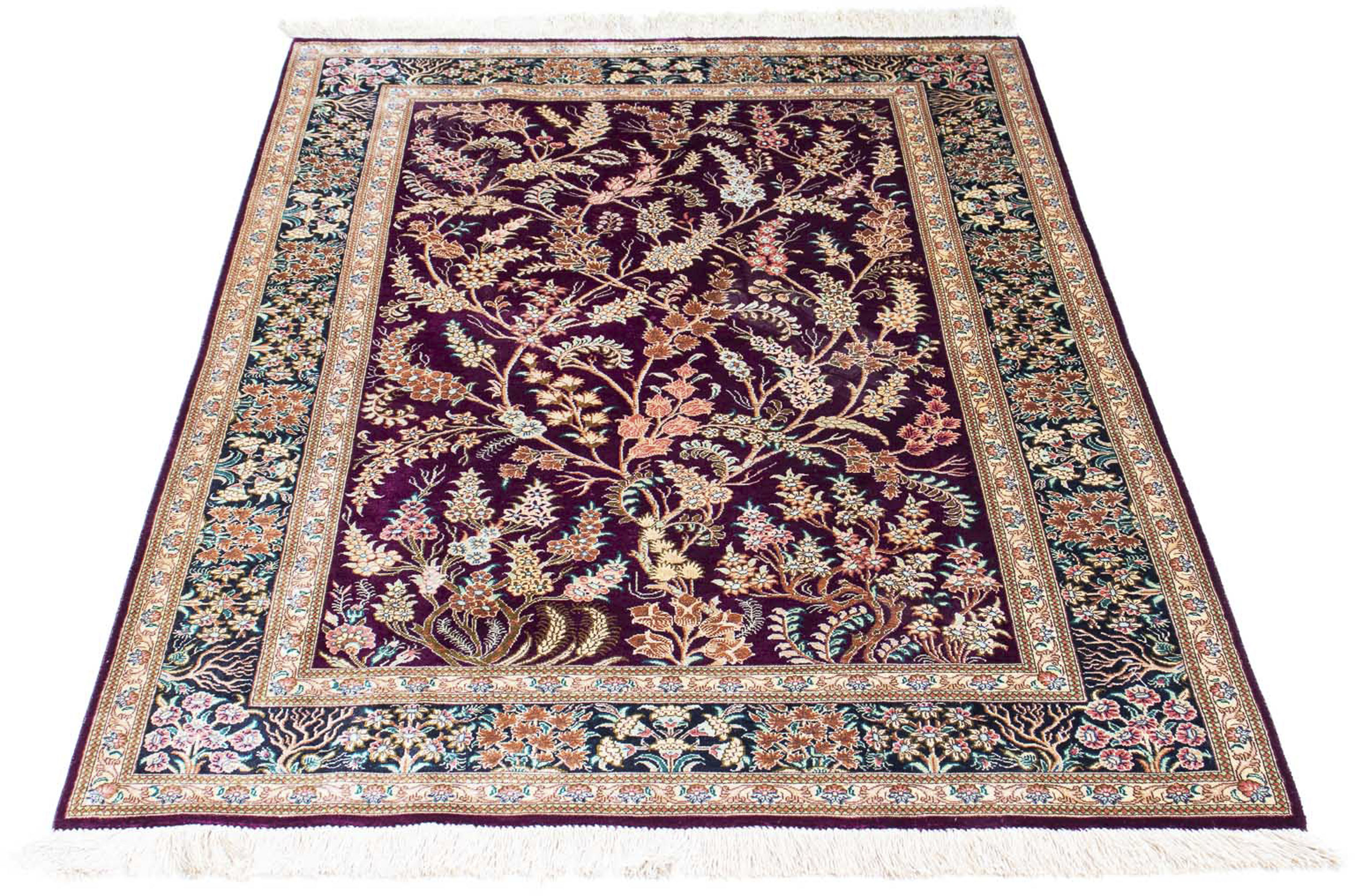 morgenland Orientteppich »Perser - Ghom - 144 x 97 cm - lila«, rechteckig, günstig online kaufen