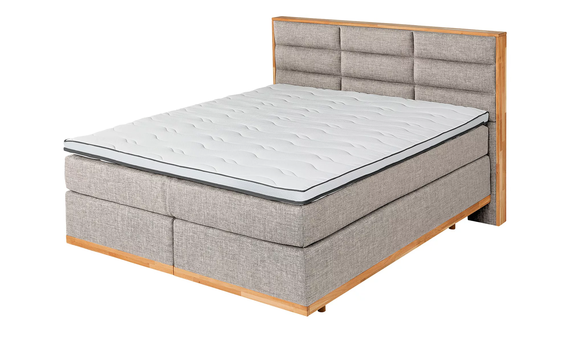 uno Massivholz-Boxspringbett  Ida ¦ grau ¦ Maße (cm): B: 211 H: 124 Betten günstig online kaufen