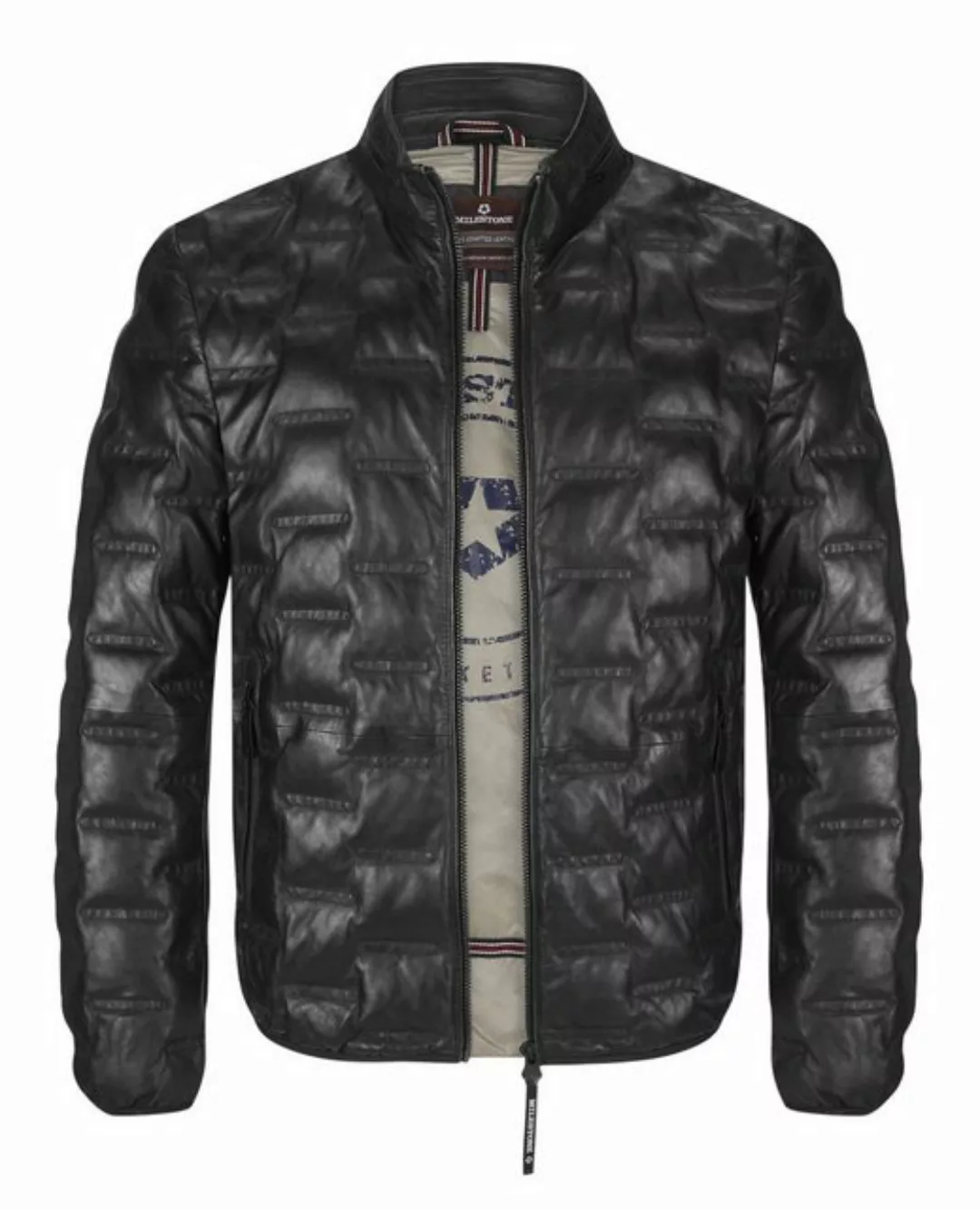 Milestone Lederjacke MSAversa mit Logo Badge günstig online kaufen