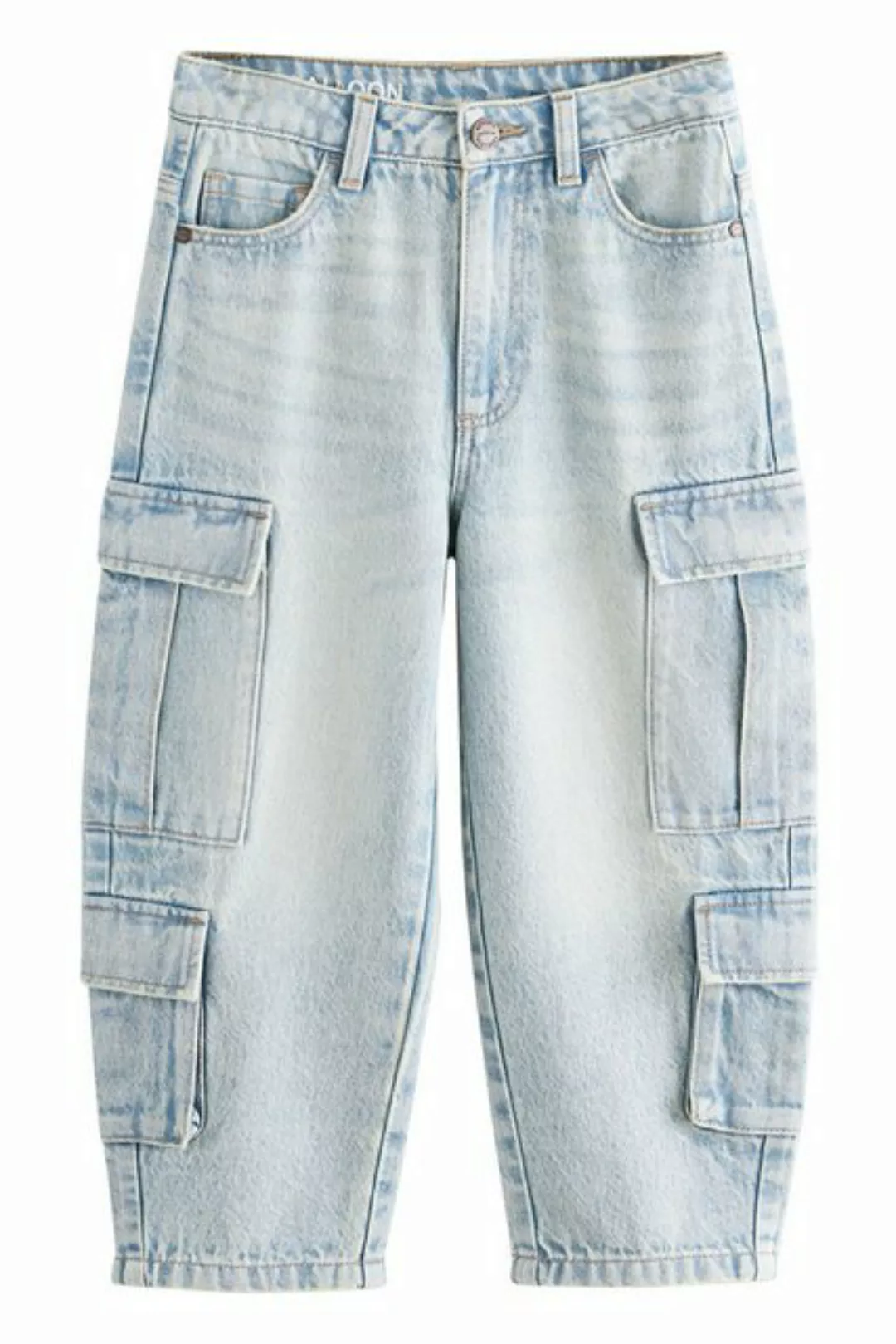 Next Cargojeans Breite Tapered Cargo-Jeans aus 100 % Baumwolle (1-tlg) günstig online kaufen