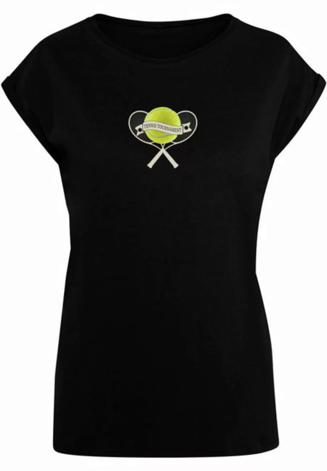 Merchcode T-Shirt Merchcode Damen Ladies Tennis Tournament Extended Shoulde günstig online kaufen