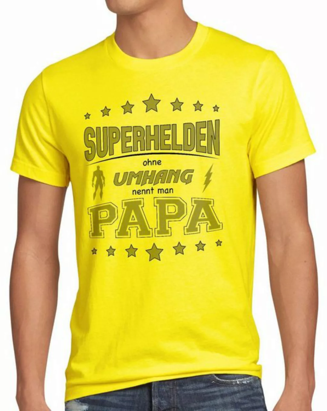 style3 T-Shirt Superhelden ohne Umhang nennt man Papa vatertag männertag da günstig online kaufen