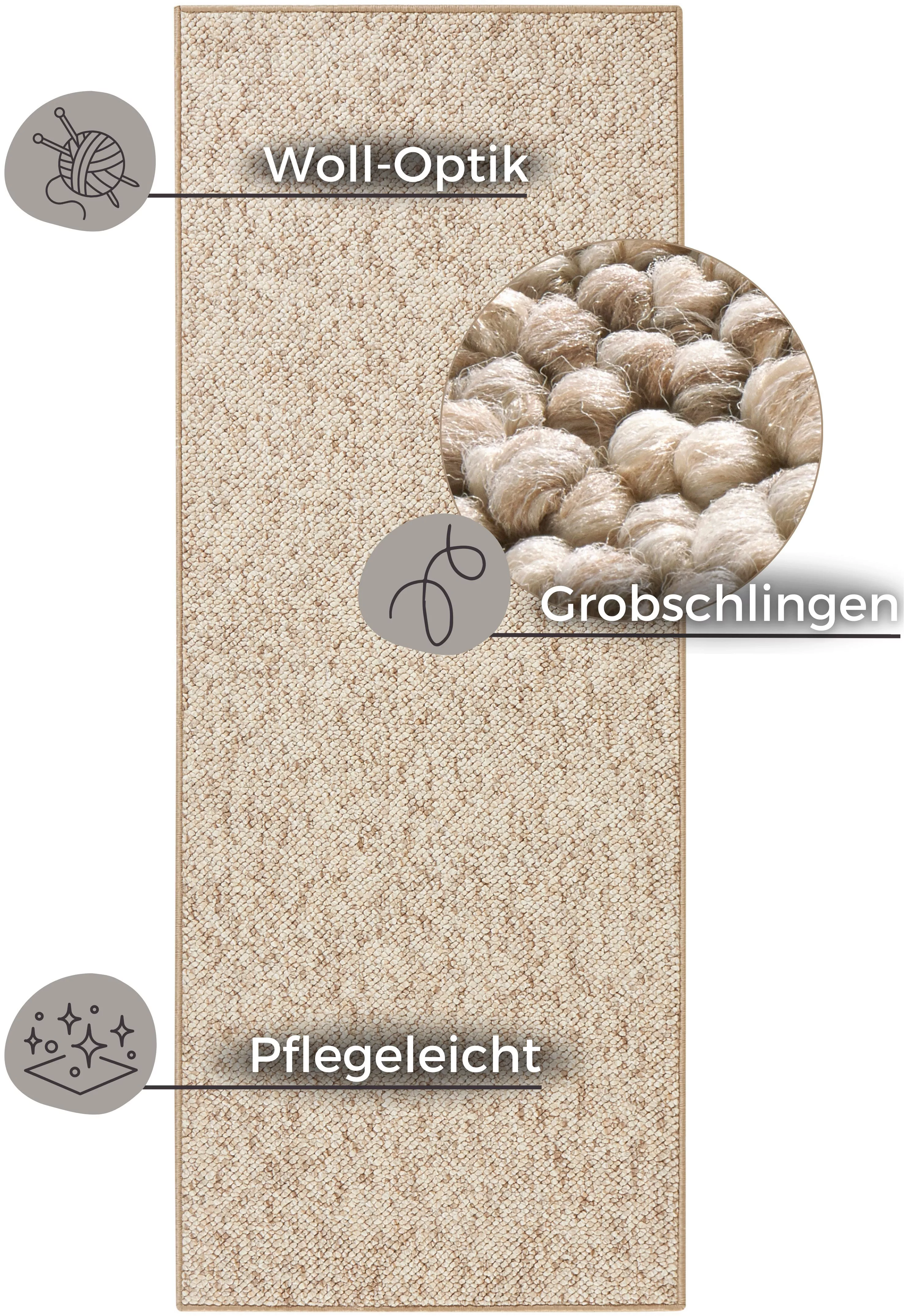 HANSE Home Teppich »Wolly 2«, rechteckig, 12 mm Höhe, Flachgewebe, Skandi, günstig online kaufen