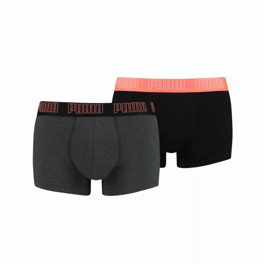 PUMA Herren Boxer Shorts, 2er Pack - Basic Trunks, Cotton Stretch, einfarbi günstig online kaufen