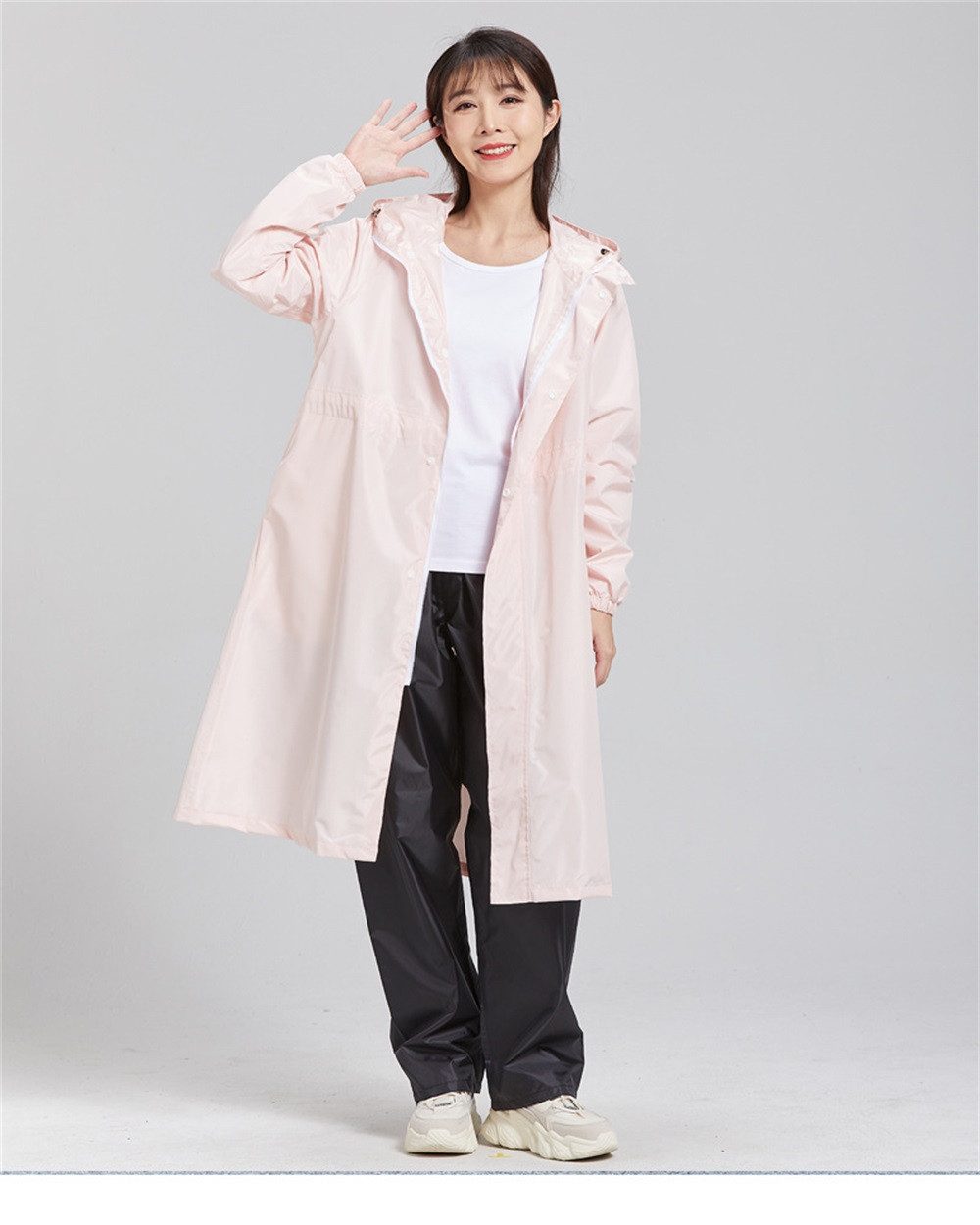 ZEUOPQ Regenmantel für Damen, winddicht Regenponcho(Rosa) günstig online kaufen